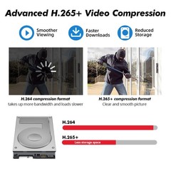 Wireless Security Camera System with Monitor Outdoor 4 WiFi Cameras Home LCD NVR