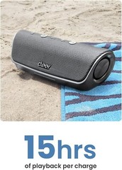 Cleer Stage Amazon Alexa Enabled Portable Bluetooth Wireless Speaker Gray Used