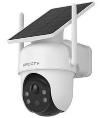 ARCCTV 4MP Solar WiFi 6 Outdoor PTZ Security Camera 2560×1440 White