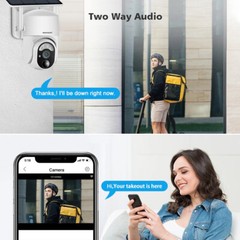 5MP 4G LTE Cellular Security Camera Solar – SIM Card, Wireless Outdoor No WiFi