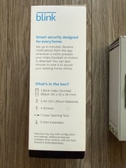 Blink Video Doorbell 1st Gen Add On + Anti-theft Mount