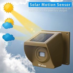 Solar Wireless Driveway Alarm 1800ft Range Rechargeable & Weatherproof