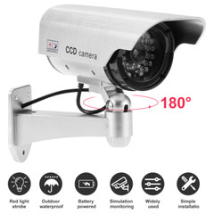 2X Fake Camera Surveillance CCTV Dome Home Security Blink Flashing LED Light