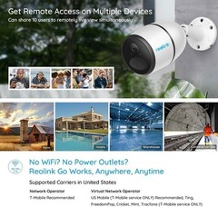 REOLINK GO : FHD 1920X1080P RECHARGEABLE 4G LTE SECURITY CAMERA – Scratch & Dent