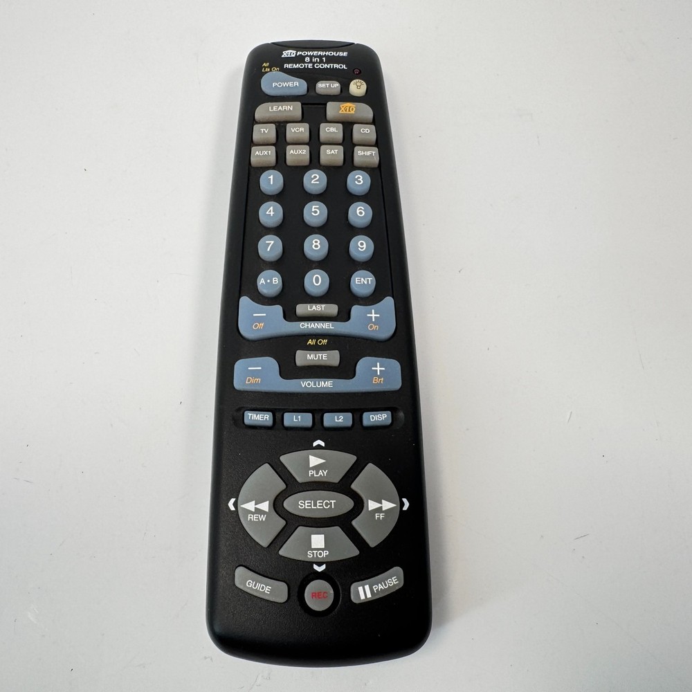 X-10 Powerhouse 8 in 1 Remote Control Backlit Learning Remote UR24A X10