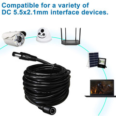 Dc Power Extension Cable,5.5Mm X 2.1Mm 12V Extension Cord 6FT Security Camera