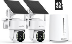2.5K Wireless Security Camera Outdoor, 5MP 2-Cam Kit Solar Surveillance System,