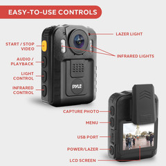 Police Security Video Compact Camera – HD 2304X1296P Rechargeable Wireless Water