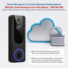 Battery-Powered WiFi Doorbell with 2-Way Audio & Advanced Motion Detection