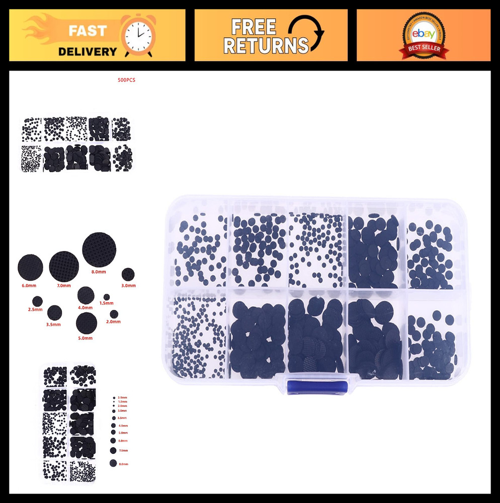 500PCS Conductive Rubber Buttons for IR Remote Control – Keypad Repair Kit, Vari