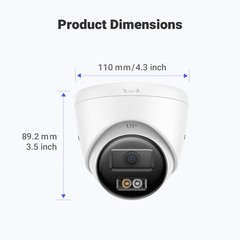 ANNKE 5MP PoE Security IP Camera C500 Audio Recording Night Vision Outdoor IP67