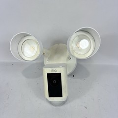 RING Floodlight Cam Wired with Motion-Activated 1080P HD Video-WHITE 5AT3T2