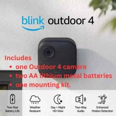 Blink Outdoor 4th Gen Add-on Camera WiFi Security HD Cam – requires sync module