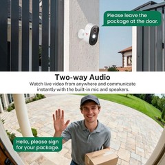 Battery-Powered 1080p Wireless Security Camera with Two-Way Talk & Night Vision
