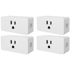 Wi-Fi Smart Socket Voice and App Control Smart Plug 4 Ct