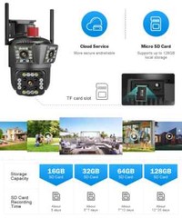 Wireless WiFi Security Camera System Outdoor Night Vision Surveillance+32GB Card