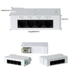 1 to 3 Port Passive POE Extender for Switch NVR CCTV IP Camera IEEE802.3AF/AT