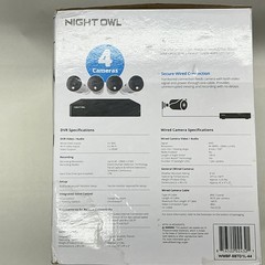 Night Owl 4K UHD Wired CCTV Security System 4 Cameras 4CH DVR 1TB WMBF-8BTD1L-44