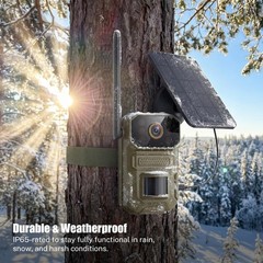 4G LTE Cellular Outdoor Security Camera,1080p for Home Security with Motion Dete