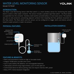 LoRa Smart Water Level Monitoring Sensor, Wireless Battery-Powered Float Swit…