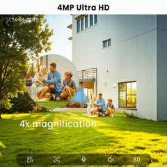 ARCCTV 4MP Solar Battery Security Camera System Home Wireless Wifi Pan/Tilt Cams