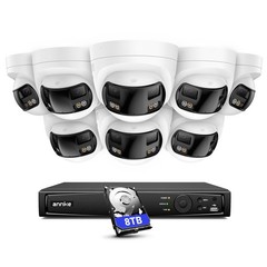 ANNKE 4K Dual-Lens POE Security Camera System 8CH NVR 2-Way Audio AI Color Night