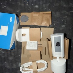 NEW Ring 360° Horizontal Pan-Tilt Plug-In 1080p FHD Security Camera White SEALED