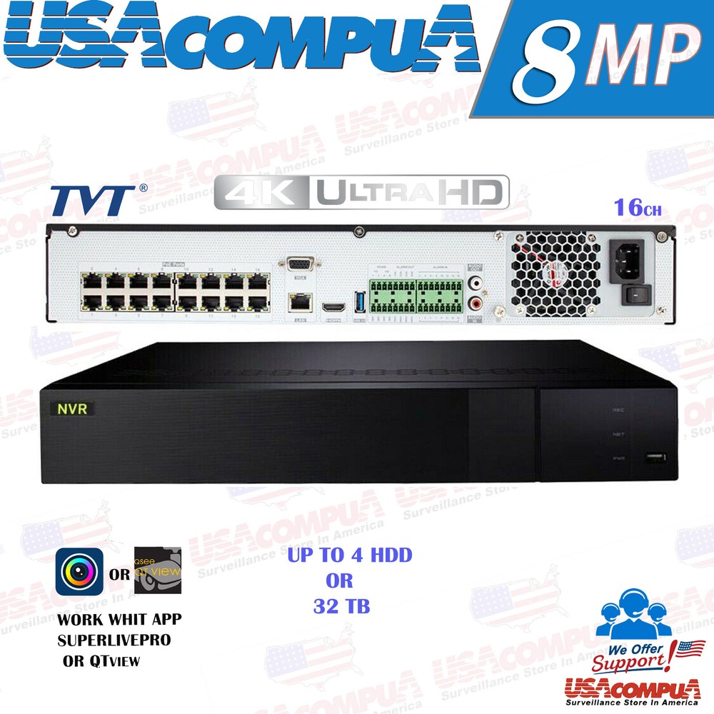 4k 16CH NVR 16 Channel 8 megapixel Security System H.265 NO HDD ED9616H5NV-16P