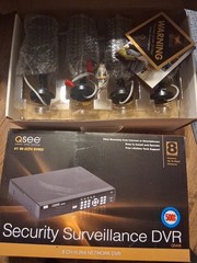 Q-See Security DVR W/500Gb- 4 Cams,Mouse,Remote,email Alert,Motion Det. New