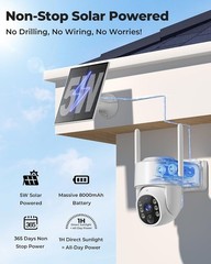 Security Cameras Wireless Outdoor 5G& 2.4G, No Subscription, 2 Cam-Kit,4MP Solar