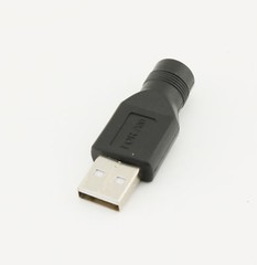 100x USB 2.0 A Male To 5.5mm x 2.1mm Female 5V DC Power Supply Adapter Connector