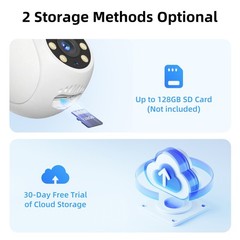 2pcs PTZ Outdoor WiFi Wireless Security 4MP Outdoor Wireless 2Way Audio