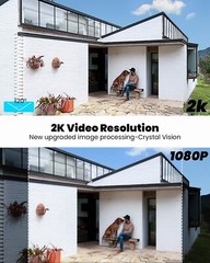 ieGeek Wireless Outdoor Solar Wifi Camera 360° PTZ Home Battery Security CCTV