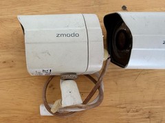 2x Zmodo Outdoor Security Bullet Cameras (Model: ZP-IBH15-W) – For Parts