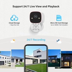 Jennov Mini 2K WiFi Smart Home Security Camera Motion Detection Wireless Audio