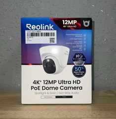 REOLINK 4K+ 12MP Add-On or Stand Alone PoE Hardwired Outdoor Dome Security Camer