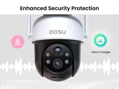 AOSU Solar Security Camera Wireless Outdoor,Home Surveillance,works with Alexa