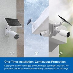 TP-Link Tapo SolarCam C402 Kit, Outdoor Battery Camera with Solar Panel Base