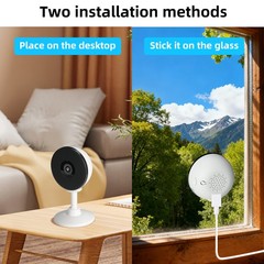 4MP 4K Window Camera, 5.8Ghz WIFI Indoor Cameras for Home Security Opt 32GB Card
