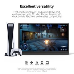 Anyuse Portable Monitor For Laptop 15.6 Inch 1080P Usbc-C Hdmi Ultra-Slim