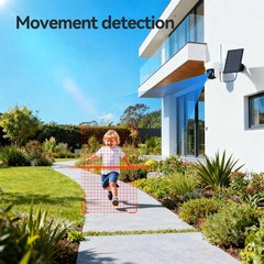 TMEZON Wireless Solar&Battery WiFi Security Camera IP66 Waterproof Cam 3MP PTZ