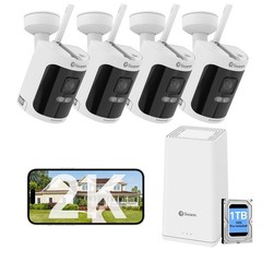 swann Wireless 2KSecurity Camera System 4MP 8CH NVR Two-Way Audio Recording