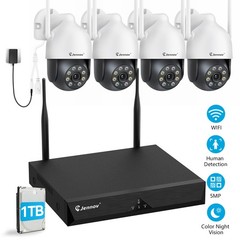 Jennov 5MP Security Camera System 10CH NVR WiFi Infrared Night Vision Outdoor