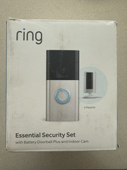 Ring Essential Kit with Battery Doorbell & Indoor Cam NEW SEALED