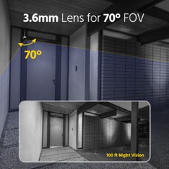 ANNKE 4PCS 1080P 4IN1 TVI Security Camera CCTV Two Way Audio Outdoor Color Night