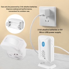 Outdoor Wireless Driveway Alarm Waterproof Motion Sensor Detector Chime(Upgrade)