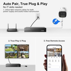 8CH 5MP 3K NVR 5MP Audio POE IP Security Camera System Motion Detection 2TB