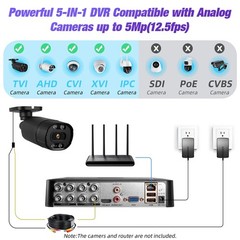8 Channel 4-in-1 HD Digital DVR Fit All Analog Cameras With 500GB Storage Disk