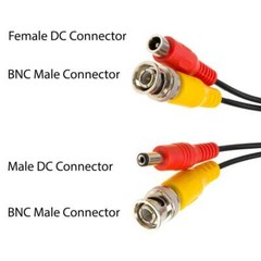 Security Camera Cable BNC CCTV Video Power DVR 10 20 30 50 75 100 FT Black Lot