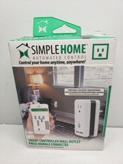 Simple Home XWS7-1001-WHT Smart Controlled Wi-Fi Wall Outlet ~ NEW